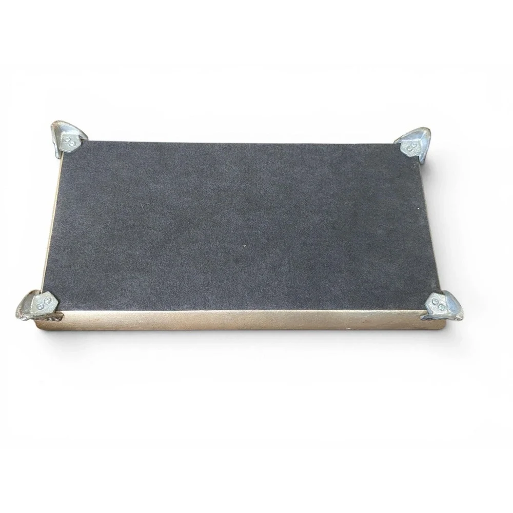 Designer Kinder-Harris Valet Box Champagne Silver Leaf